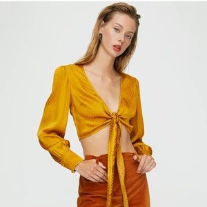 Wilfred Vivi Blouse long sleeve tie cropped